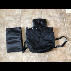 Coach backpack/diaper bag black